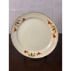 Hall China Autumn Leaf Dinner Plate Jewel Tea Co Mary Dunbar Vintage 7.25 In 5ea